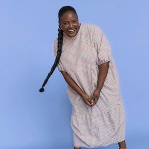 Lolo pink gingham dress by Lachapelle Atelier (QC)